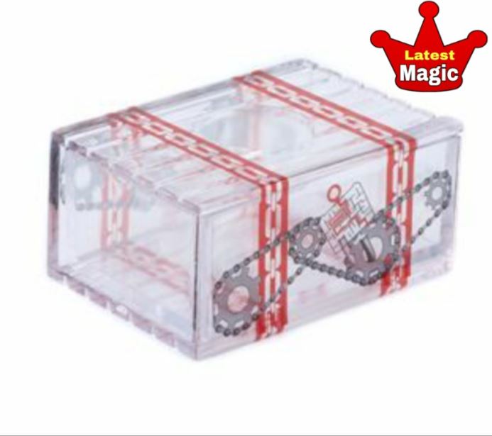 IQ Box Magic Tricks Can't Open The Transparent Box Magic Trick Props Secret Drawer Brain Teaser Educational Toys
